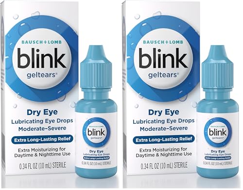 Image of BLINK GelTears Eye Drops for Dry Eyes,Moisturizing,Soothing for Moderate to Severe Dry Eyes,Instantly Soothes,Moisturizes & Provides Long-Lasting Hydration-for Day /Night Relief,0.34 Fl Oz (Pack of 2)
