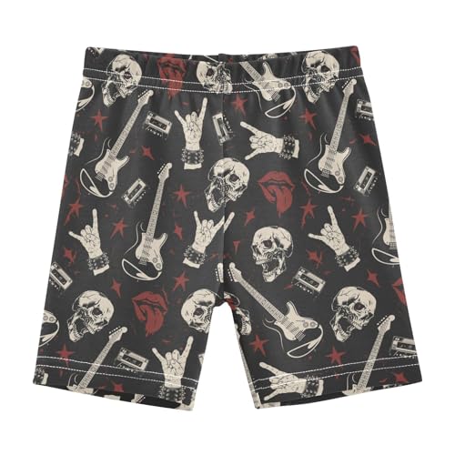 Girls' Shorts Soft Summer Soft Boxers Short Punk Skull Leggings Dance Bottoms