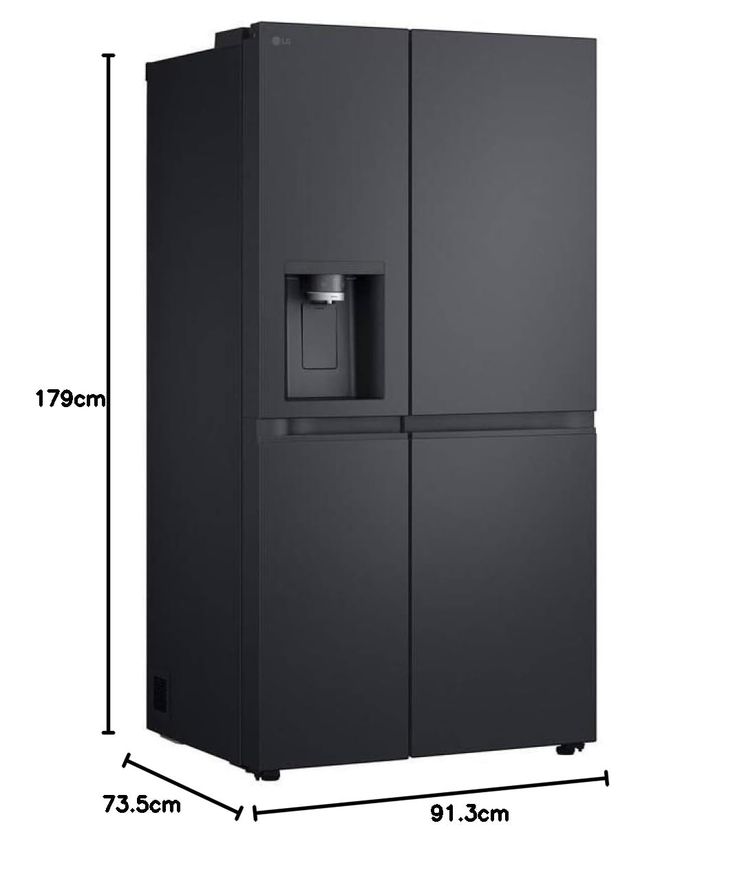 LG Frigorífico Americano 628L - Negro - GSLE91EVAC