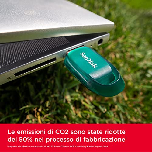 128 GB Ultra Eco Memoria flash USB 3.2 con velocidades de lectura de hasta 100 MB/s. Una unidad flash USB fabricada con más del 70% de plástico reciclado. - Chiavetta USB - Immagine 2