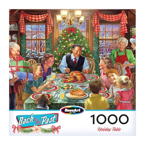 RoseArt - Back to The Past - Holiday Table - Rompecabezas de 1000 piezas para adultos miniatura 4