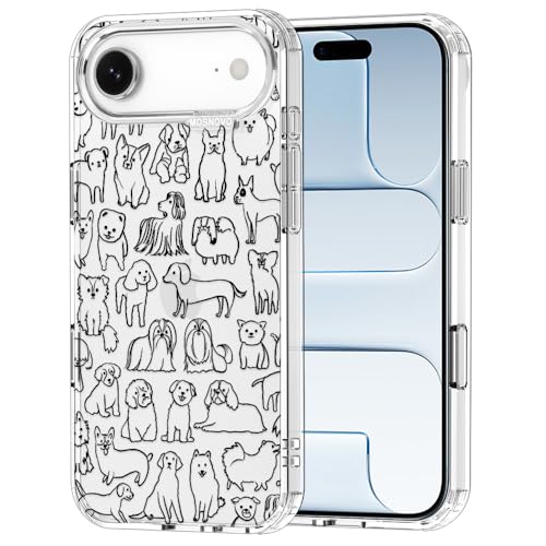 Coque iPhone Air antichoc transparente TPU souple avec motif chien original
