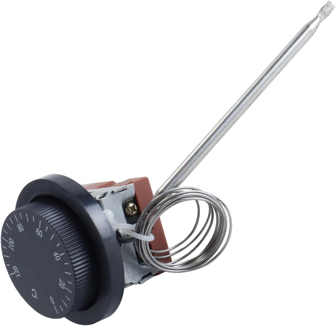 Universal Capillary Car Thermostat Cooling Radiator, TS-120SR Fan Control Switch, Adjustable 0-120°C Heating/Cooling