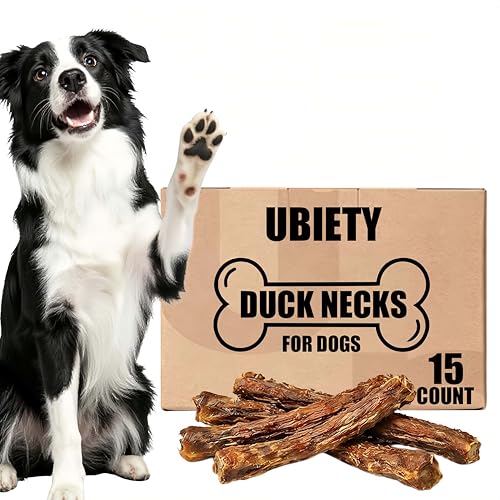 UBIETY Duck Necks for Dogs Treats - 17CM Real Meat Duck Neckers 100% Natural Grain-Free Pet Treats Protein-Rich Small Medium & Large Dogs (A)
