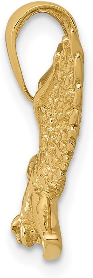 JewelryWeb 14k Yellow Gold Solid Polished Eagle Pendant Necklace 17x27mm Pendant for Women - Image 3