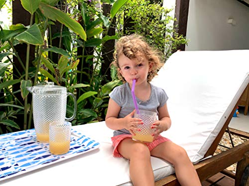 Kit 2 Canudos de Silicone c/Limpador Rosa, Kababy, Rosa