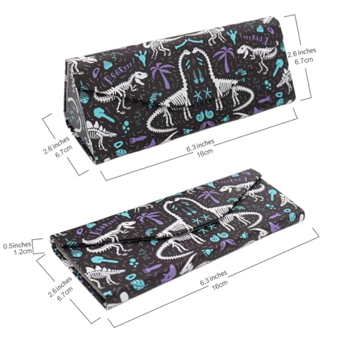 Image of Real Sic Glasses Case for Men and Women - Magnetic Folding Hard Shell Sunglass Holder - Inspired by Adorable Animals