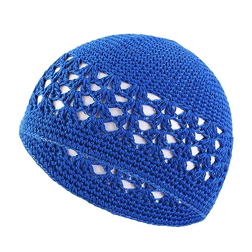 Wayfadacc Gorro musulmán de punto de ganchillo hecho a mano para adultos y ciclismo de invierno, f, 20*15*2cm