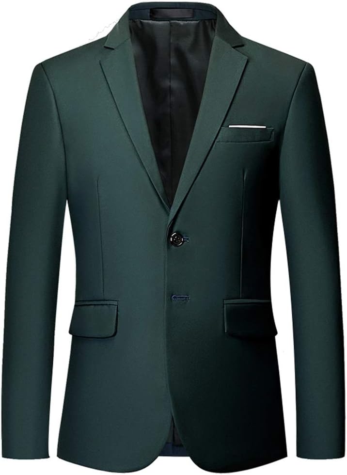 Mens Slim Fit Blazer 2 Button Lightweight Sport Coat Jacket for Wedding Prom Party Dinner