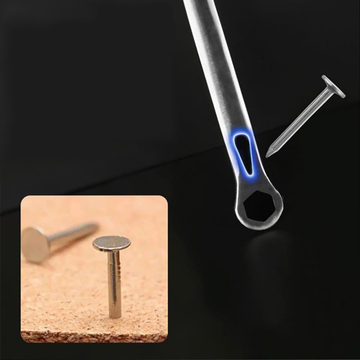 Uonlytech Paleta de Albañilería Multifuncional de Acero Inoxidable 3-8 Doble Cara Mango Redondo para Cortar Masilla y Trabajos de Construcción, Herramienta Manual Resistente