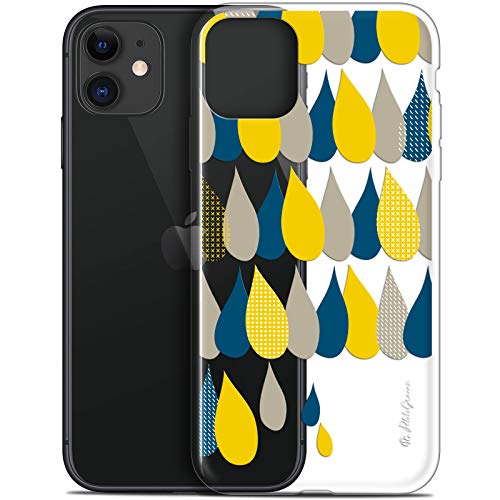 Ultra Slim Shell Case for 6.1-Inch Apple iPhone 11 with Small Grains and 3 Raindrops Design, 3 Gouttes de Pluie - Image 2