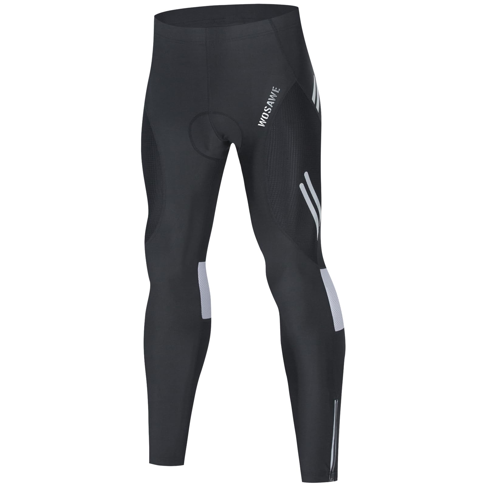 WOSAWE Hombres Ciclismo Spodnie Largos Oddychające Bicicleta Babero Spodnie Legginsy Con 3D Acolchado de Asiento