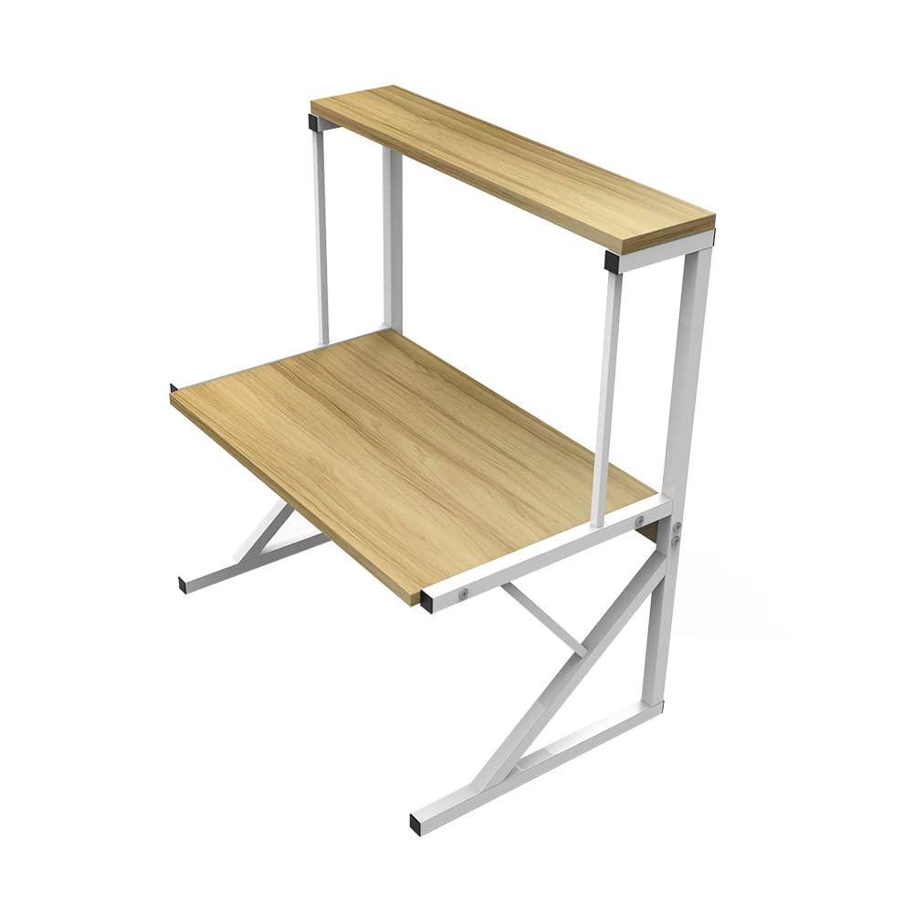 Ripiano Microonde Estensibile In Acciaio - Mensola Regolabile Con Ganci E Portaspezie Per Cucina