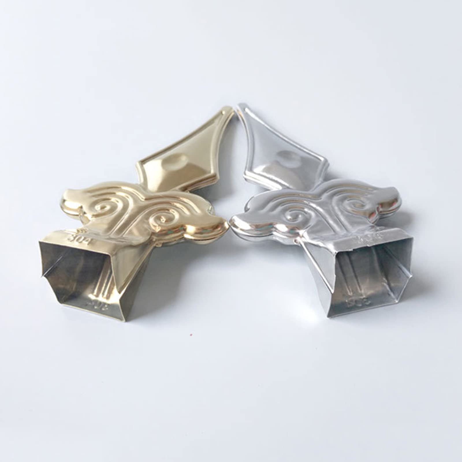 Endkappe for Außenpfosten/-rohre, Edelstahl 304, Geländerdekoration im Vintage-Muster, 10 Stück, Silber(19x19mm)