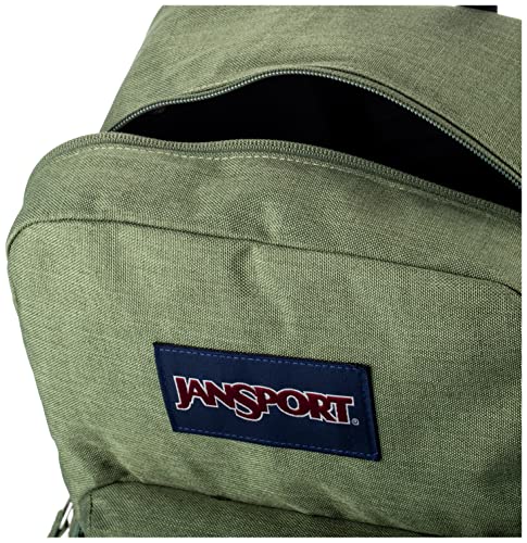 Mochila Cross Town Remix Jansport, Unissex, Muted Green Heathered 600D, Tamanho Único