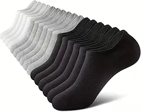 Kit 12 Pares De Meia Soquete Unissex Casual Cano Curto Macio Antiodor Cores Neutras