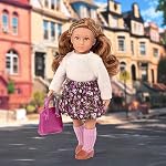 Lori 6-Inch Fashion Doll Aviana with Outfit, Purse and Wavy Hair, Dolls | Mini doll with hazel eyes, brown wavy hair, rotating neck arms and legs, outfit and purse included for dress-up, 6, 3+ Years