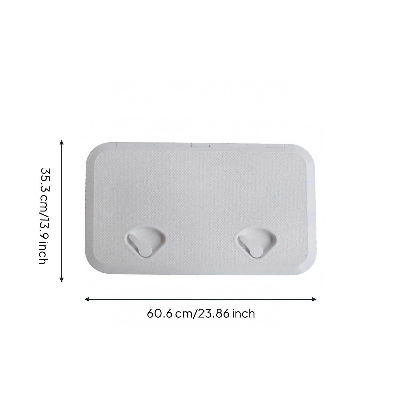 Sportello di Accesso Barca Portello Coperta Tappo Ispezione Scomparto con Maniglie Incassate Superficie Antiscivolo in FRP Rinforzato Resistente, Bianco, 353 606