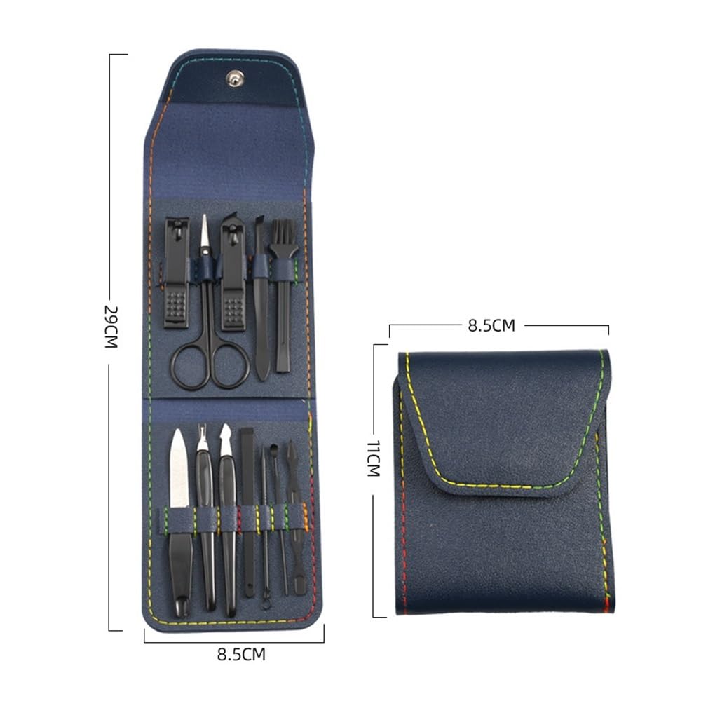 Cortaúñas, Set de manicura Profesional de 12 Piezas, Kit de Cuidado de uñas