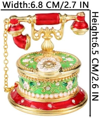 Luxurious and noble Metal Enamel Color TV Phone Jewelry Box Home Decoration Items Are Festival Gifts Storage image 4