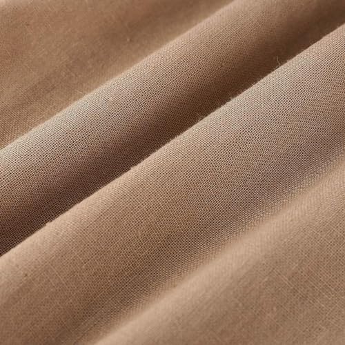 ZOCAVIA Women's Cotton Linen Capri Pants Casual Cropped Baggy Trousers Comfy Loose Palazzo Lounge Pants with Pockets3