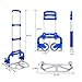 FCH Folding Hand Truck Aluminum Portable Folding Hand Cart 165lbs Capacity Hand Cart and Dolly Ideal for Home, Auto, Office,Travel Use,Blue
