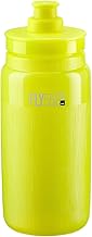 Elite Fly Tex Cycling Water Bottle 550ml - Neon Yellow - Ultralight, BPA Free, Easy Squeeze
