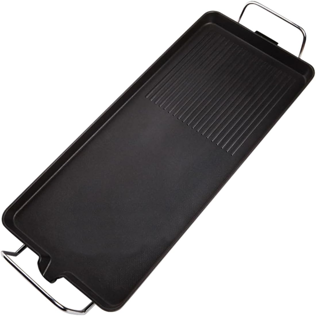 PRETYZOOM 1set Electric Smokeless Barbecue Grill Nonstick Indoor Electric Baking Tray for Easy Grilling of Steaks Chicken Fish and Vegetables