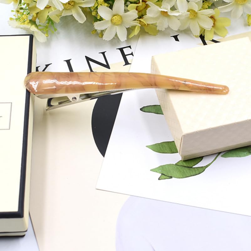 Baluue 2Pcs Duck Bill Hair Clips Sturdy Alligator Hair Barrettes for Women Unique Prong Design Coffee and Colors for Styling Showers and Everyday Use - Image 6