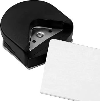 Corner Rounder Punch, 4mm Corner Cutter Tool, Blue Mini Portable Corner Rounder Punch Round Corner Trimmer Cutter 4mm for Card Photo Card Making DIY Projects Postcard Laminate Scrapbook Supplies Black