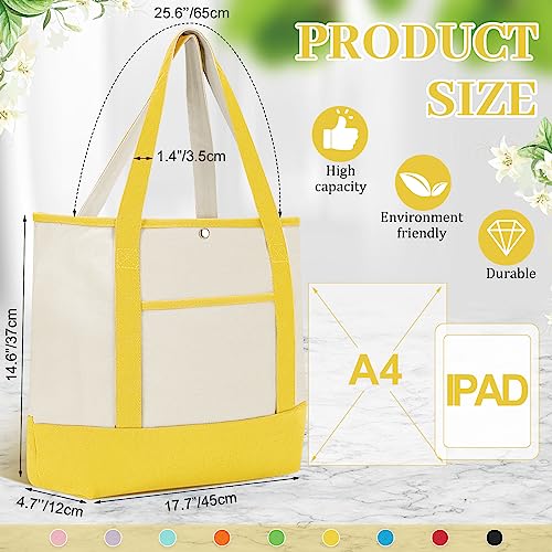 Sanwuta-9-Pcs-Canvas-Tote-Bags-with-Pocket-177-Reusable-Grocery-Shopping-Cloth-Bag-for-Women-Men-DIY-Craft