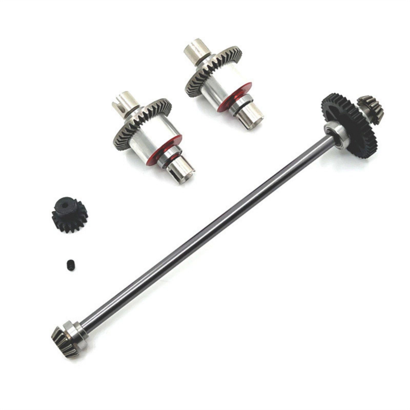 Children Remote Vehicle Conjunto Transmisión RC Coche Diferencial Engranajes Eje Rodamientos Metal Precisión Potencia Continua Respuesta Adecuado para, Gris