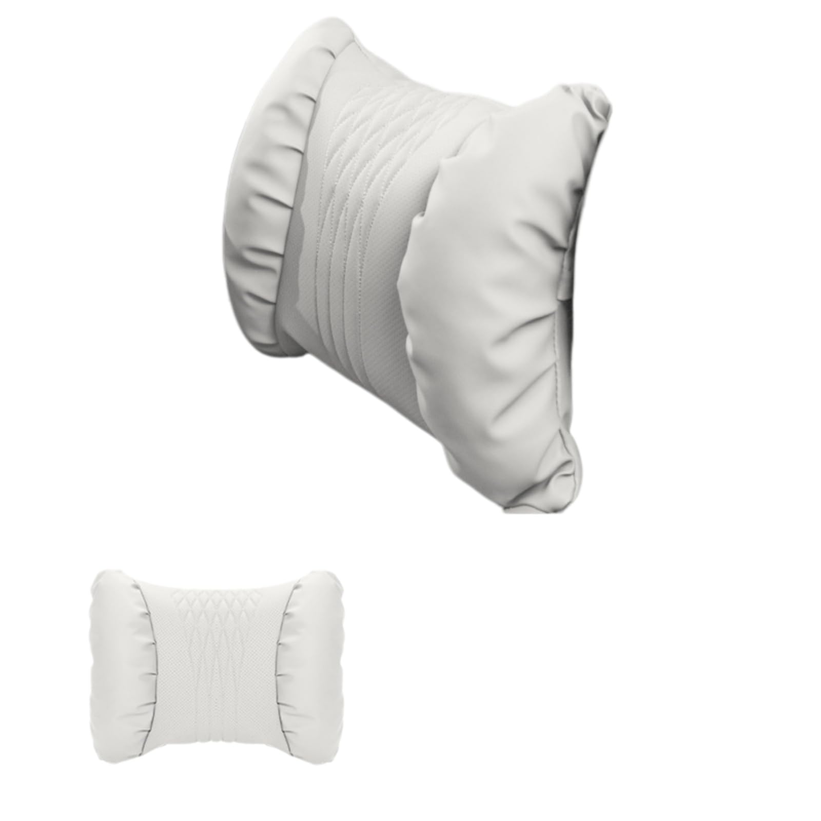 Cuscino Auto, Lombare di Sostegno Lombare, Collo in Schiuma Memoria Morbido per Guida Confortevole-whiteb Waist