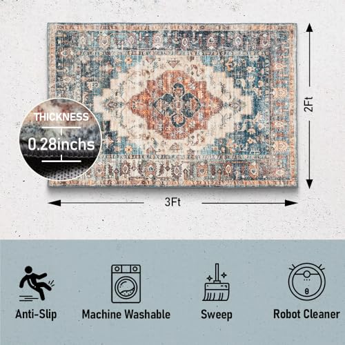 Tapete decorativo rectangular 61x91 cm marrón Softtrug miniatura 2