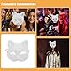 Alipis 1 Satz Plastik Katzenmaske Wasserdicht Weiß Halbe Gesichtsmaske Katzenmasken Zum Dekorieren PVC Tiermaske 4 Stück