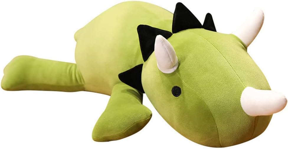 Szaerfa Dinosaur Plush Toy,Stuffed Weighted Plush Animal Triceratops Dino Pillow,Soft Plushie Dolls,Gifts for Children Kids Adults