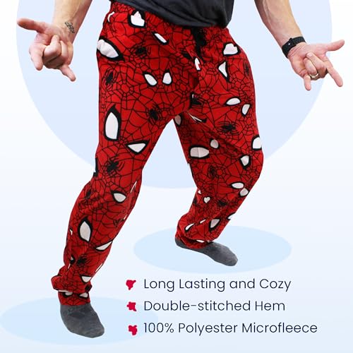 Marvel Spider-Man Mens Plush Fleece Lounge Pajama Pants3