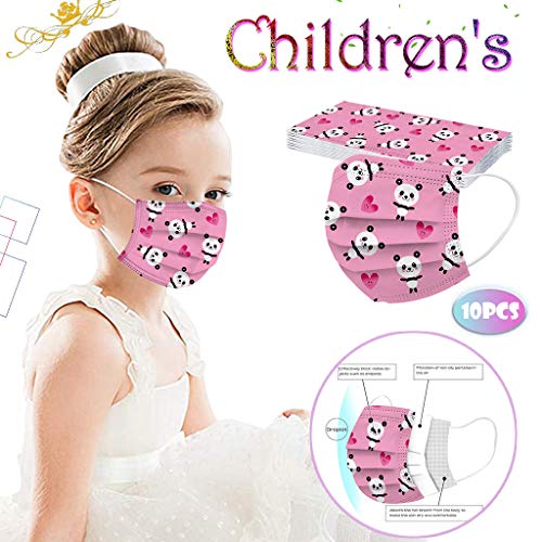 Yugyuj 50Pcs Kids Face Mask Childrens 3 Ply Non-Woven Protective Breathable Kids Face Mask For Boys Girls Outdoor School thumb #2