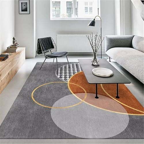 Tapis bebe 200x300cm moderne et tapis d'entretien facile à motif géométrique - 2