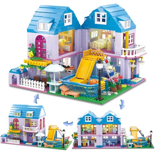 3 in 1 Girls Summer Villa Friends Building Set Compatible