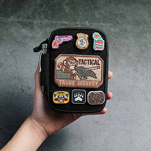 Edc Pouch, Pocket Organizer With Velcro, Nylon Edc Pocket Organizer Utility Pouch, Small Tool Pouch For Edc Gears, Mighty Pouch With D-Ring, Edc Pocket Pouch, Multitool Organizer Pouch (Black) #TOP1