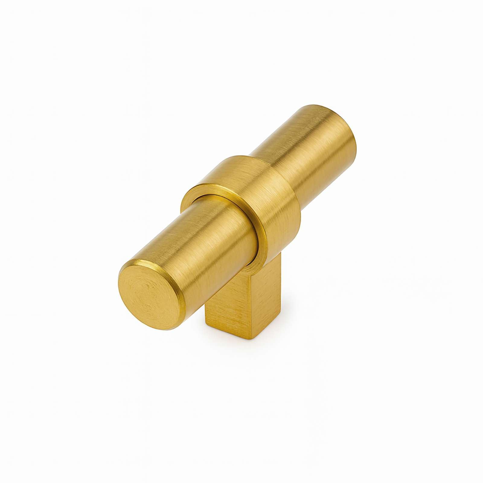 Modket Euro Bar Cabinet Handle Pull Drawer Cupboard Hardware 2" Knob, Brushed Gold, 1-Pack