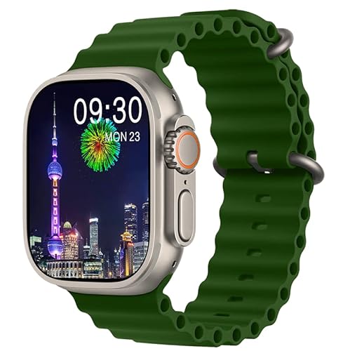 New Screen HK8 Pro Max Ultra 2.12 inch Smart Watch Men Series 8 49mm 1:1 Compass NFC High Refresh Rtae Smartwatch Sport Watch (Green)