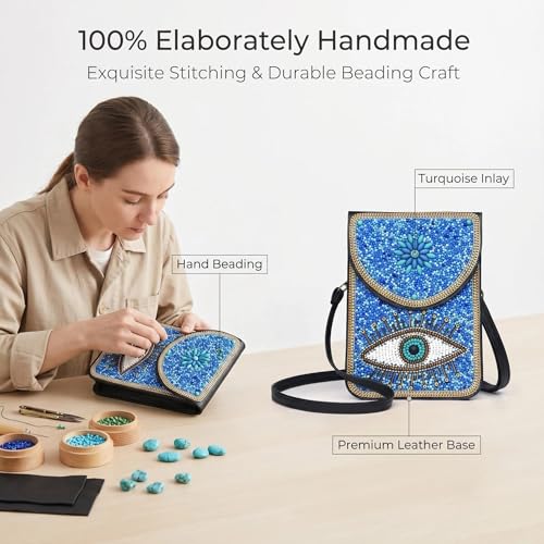 Image of Small Crossbody Bags for Women Designer Cell Phone Bag Boho Shoulder Wallet Purse