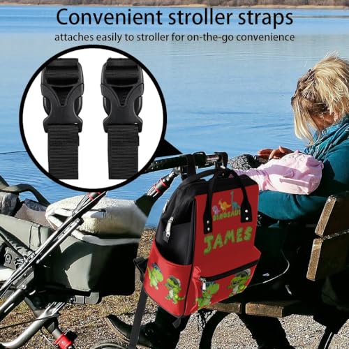 Image of Personalized-Dipaer-Backpack for Baby-Boys Diaper Bag with-Name as Gift-for-Baby Mommy-Backpack