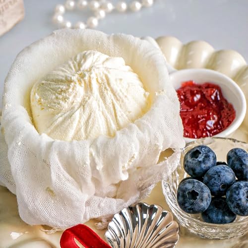 Image of Cheese Cloths, 10Pcs 20x20 Inch Grade 100 Precut Cheese Cloths for Straining, Cotton Unbleached, Reusable Muslin Cheesecloth for Straining, Making Yogurt, Juice, Cooking Turkey