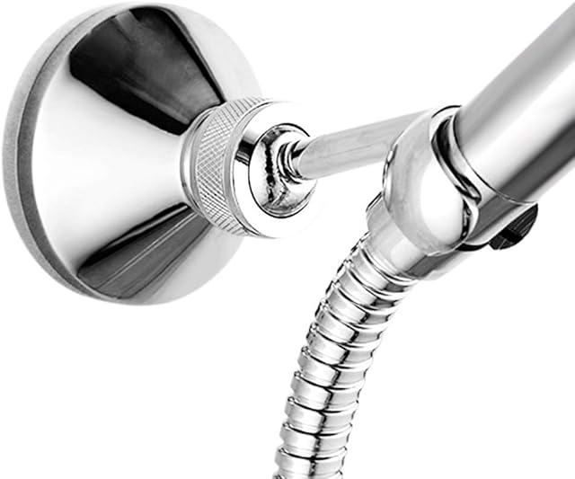 Shower Head Holder, Queta Adjustable Cooper Shower Bracket Chrome Plated Handheld Shower Wall Bracket for Standard Shower Hose