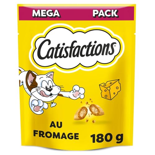 CATISFACTIONS Friandises pour Chat et Chaton au Délicieux Fromage - Lot de 4 Sachets MAXI 180g -...