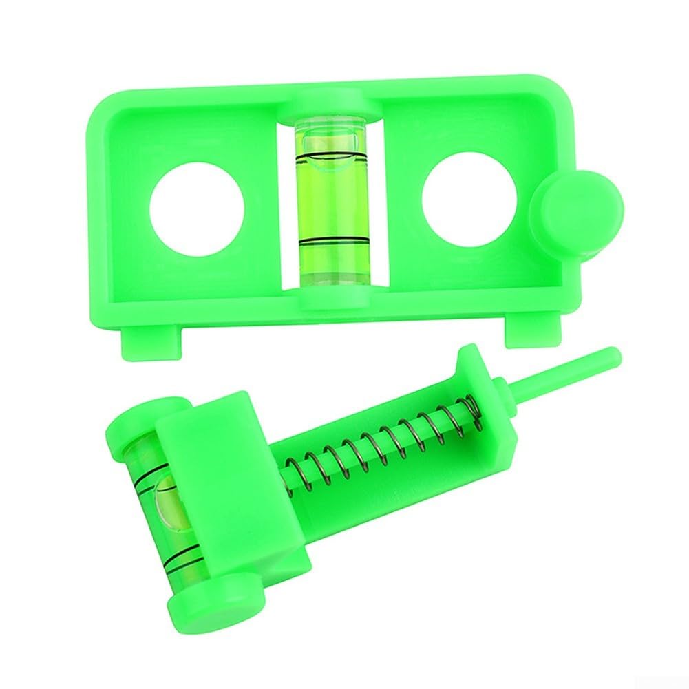 HEBEOTBow Level Kit Bow Tuning And Mounting String Level Combination Kit Bow Tuning And Mounting String Level For Combination Compound Bow Arrow Level Nock 15X11x3.5cm(Green)