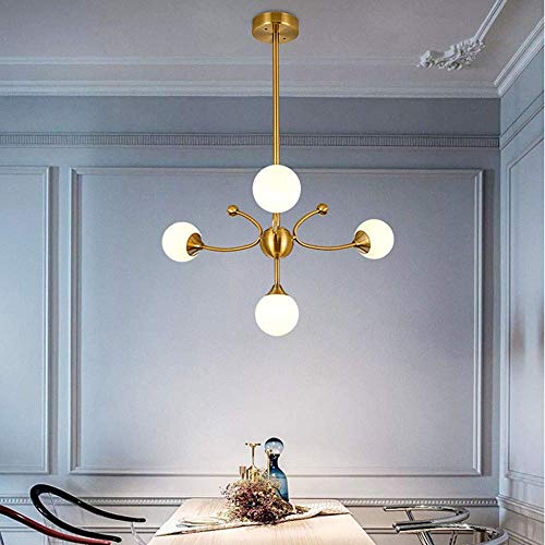 Lustre salon suspendu nordique dorée 650mm pour salle à manger créative